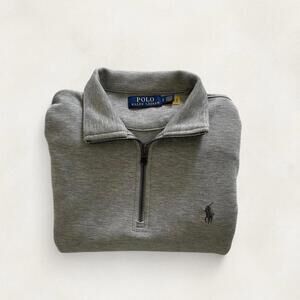 Vintage-Inspired Polo Ralph Lauren Grey Quarter-Zip – S